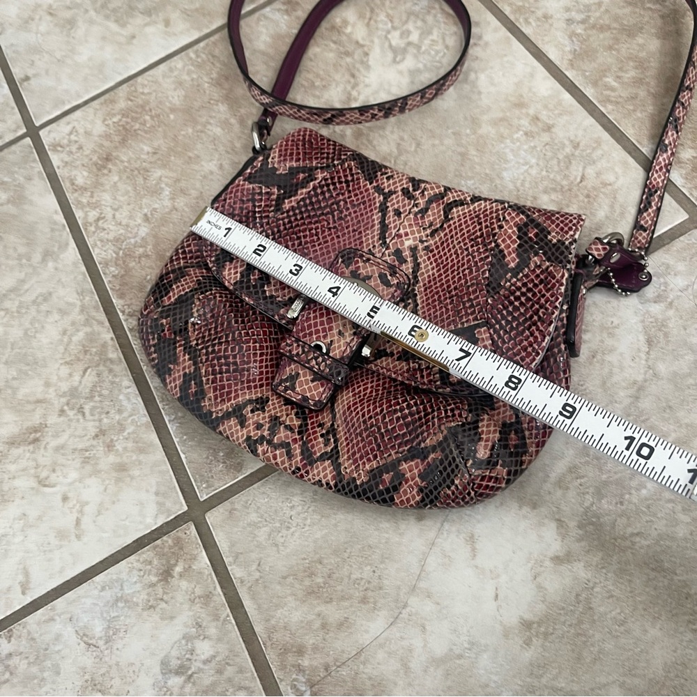 Coach Soho Puple Python Snakeskin Leather Mini Cr… - image 6